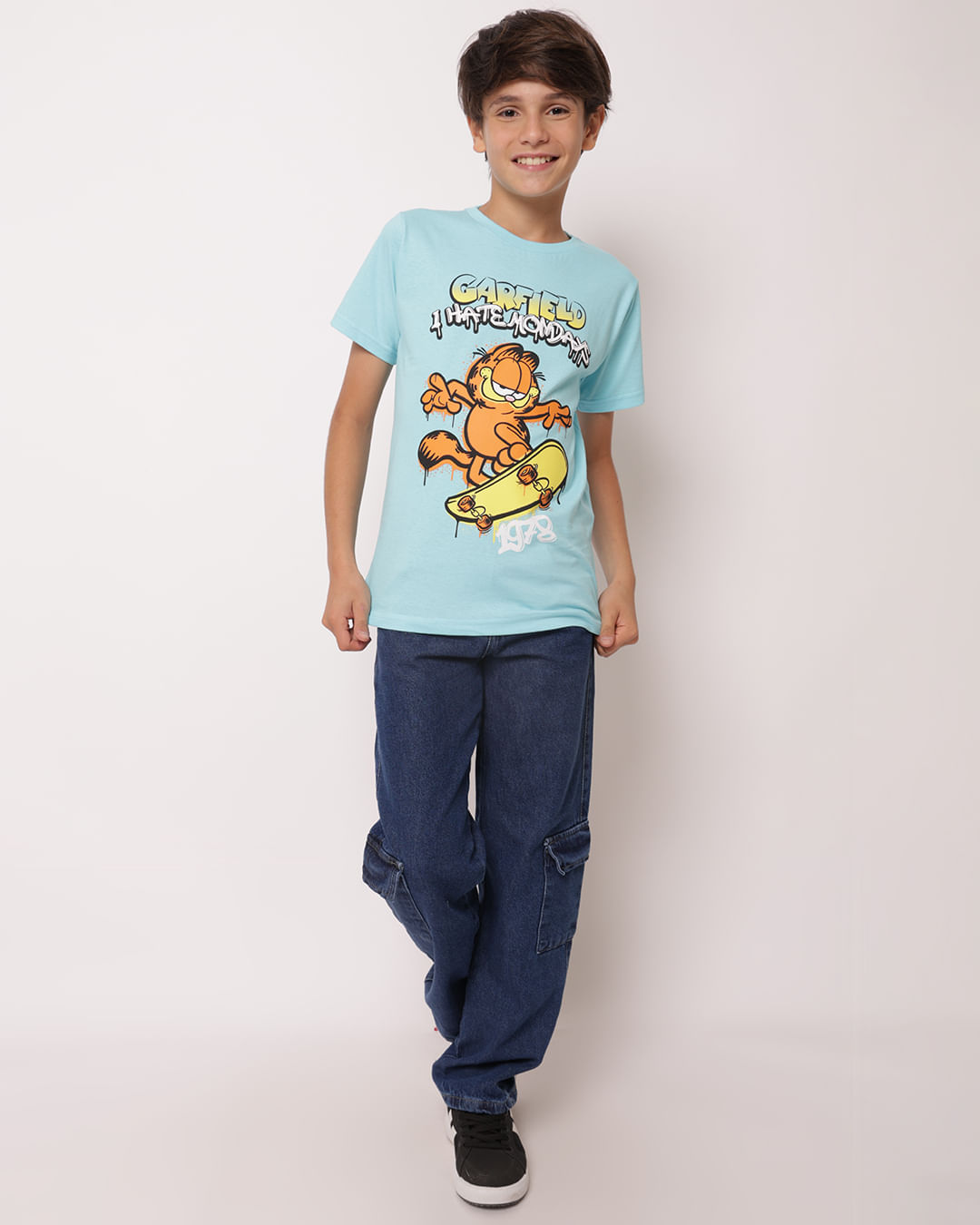 Camiseta-Ch45109-Mc-M-1016-Garfield---Azul