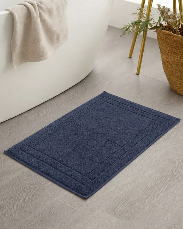 Toalha De Piso Antiderrapante 50cm x 75cm Marinho UN