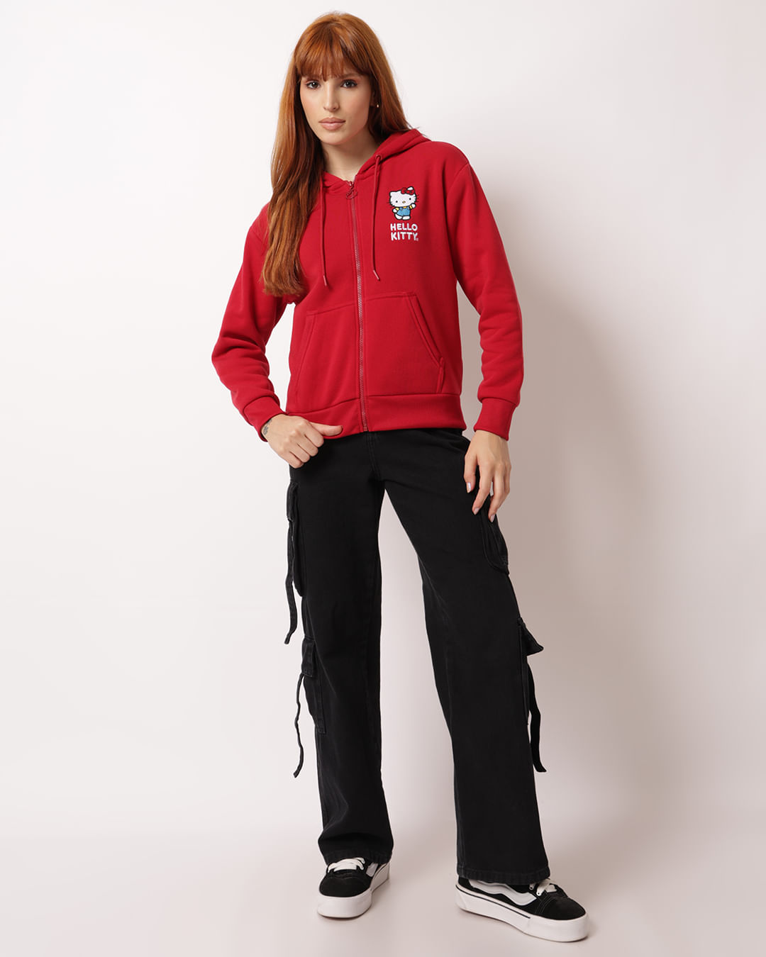 Blusa-Mol-Femlic39-Hkitty--Capuz-Pgg---Vermelho
