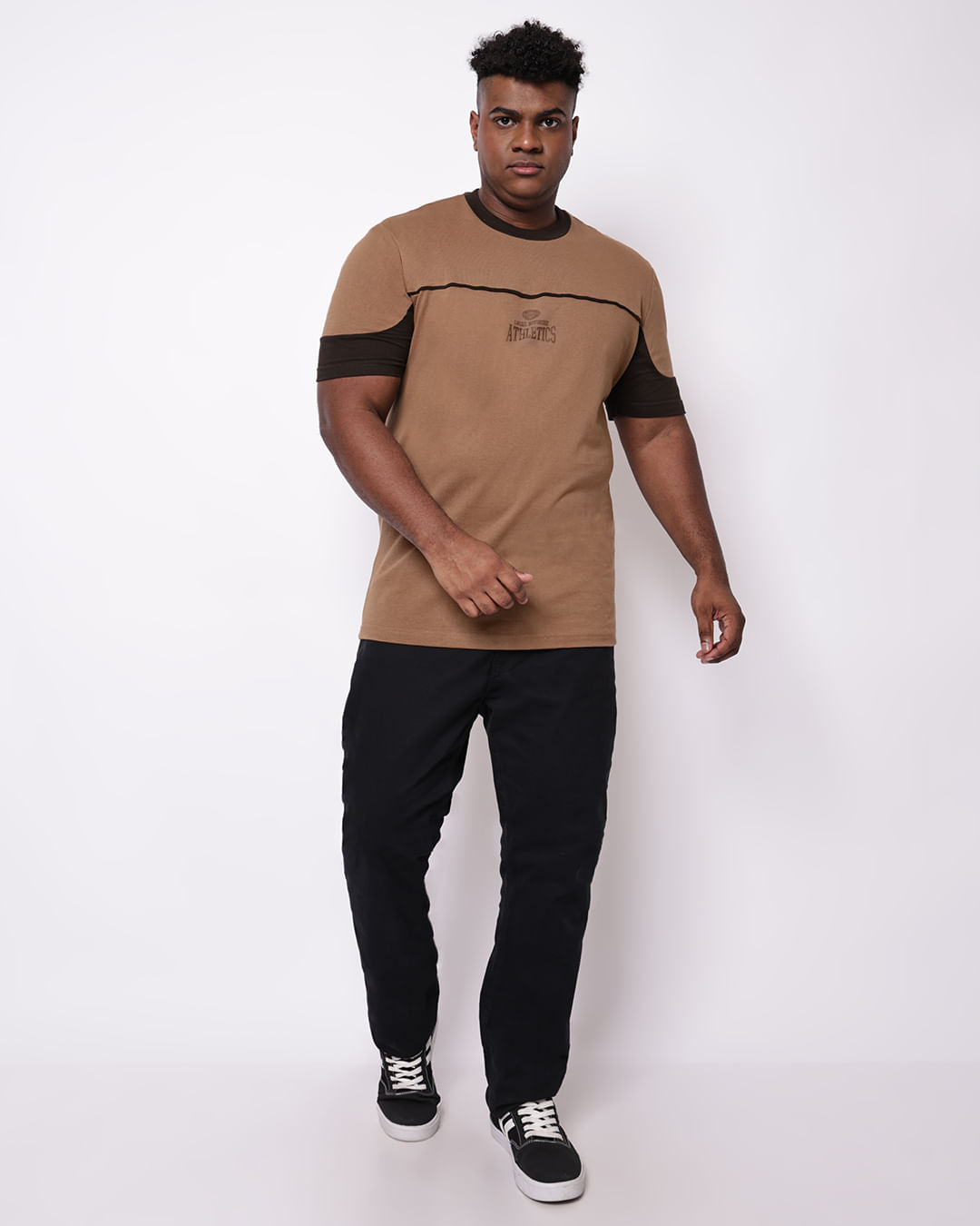 Camiseta-91424-Athletics-Beg-Plus---Bege