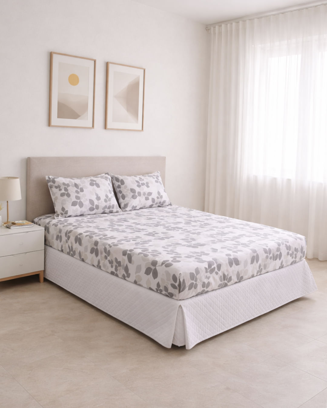Jg-De-Cama-Queen-3-Pcs-Romantico---Cinza