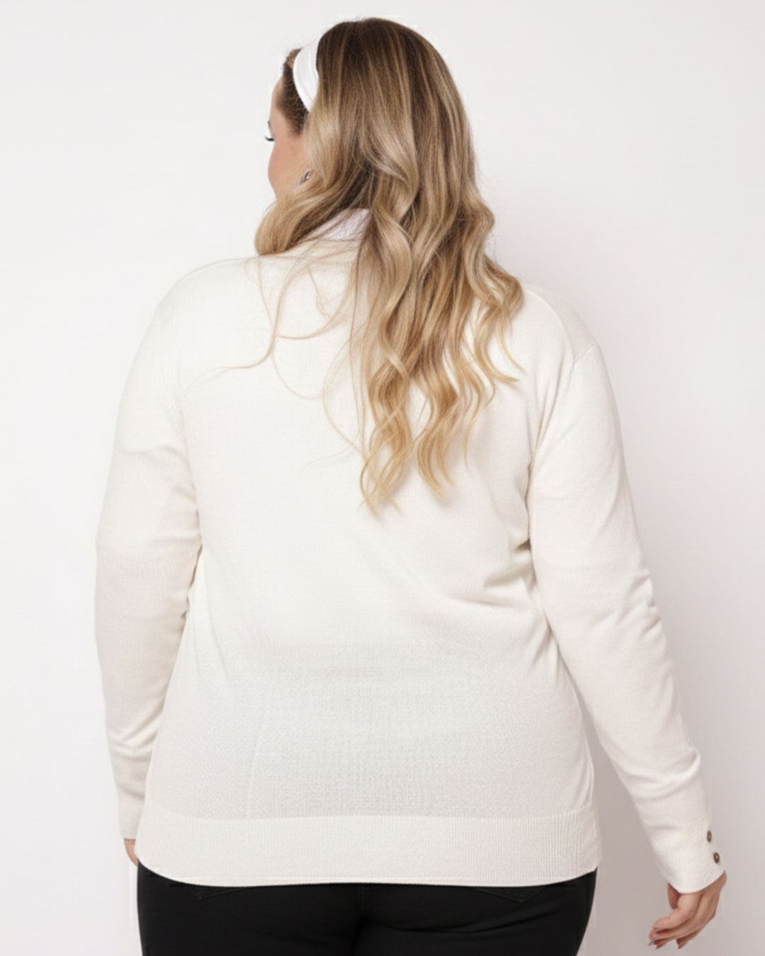 Cardigan--Trico-Liso-Dec-V---Off-White