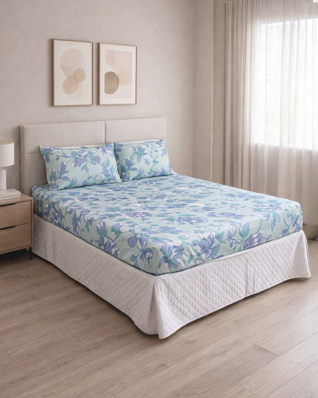Jg-De-Cama-Queen-3-Pcs-Romantico---Verde