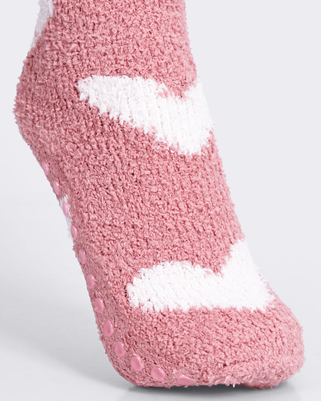 Meia-Chenille-Longa-Coracao---Rose