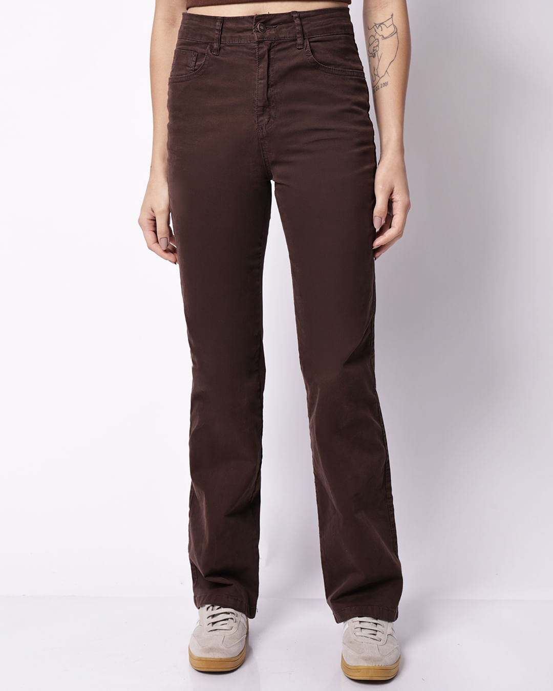 Calca-Sarja-Boot-Cut--Marrom---Marrom
