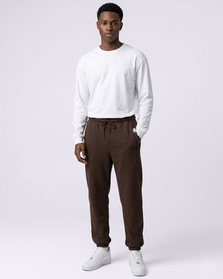 Calca-Moletom-Praia-Com-Ziper-Joger---Marrom