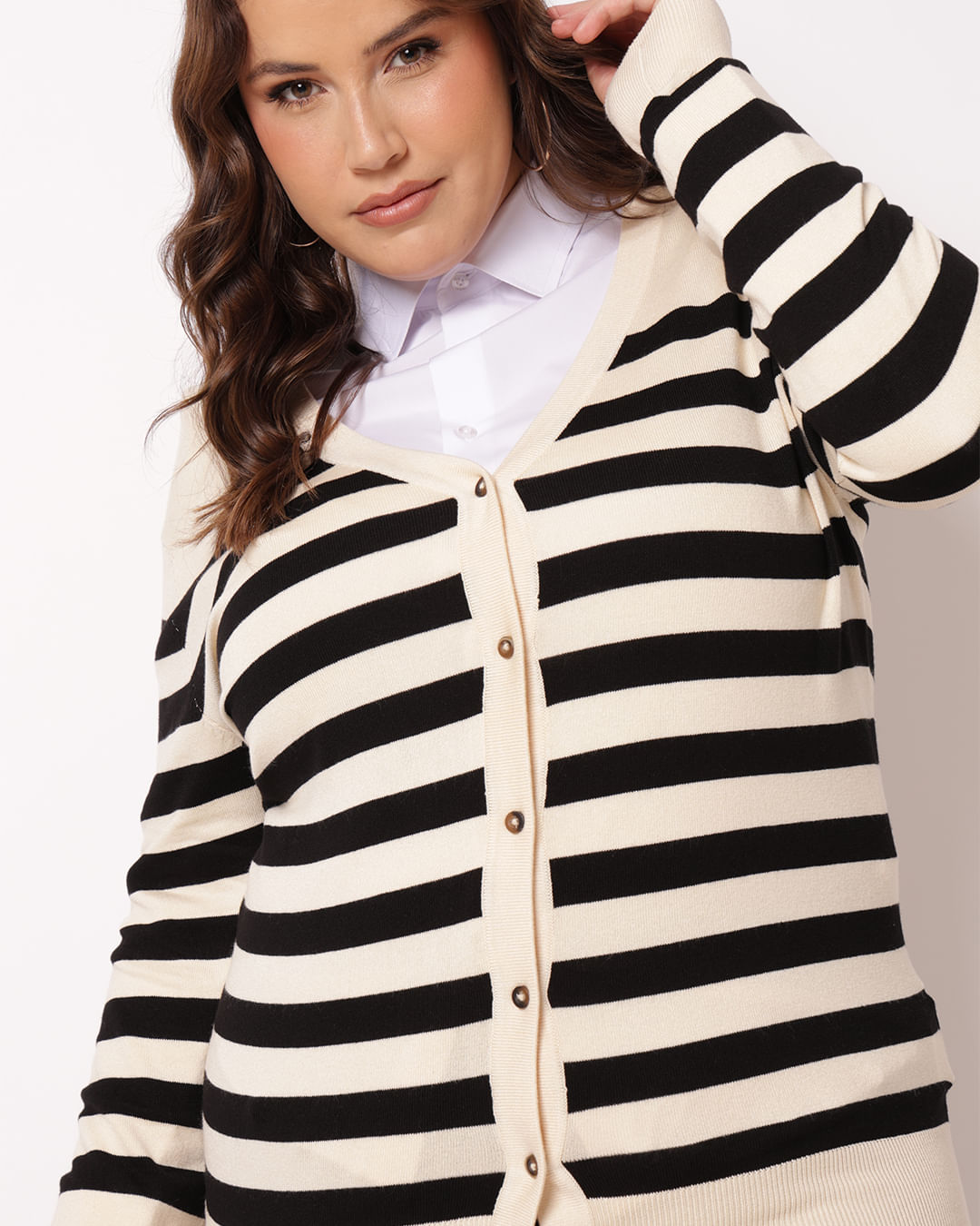 Cardigan-Trico-Listrado-Dec-V---Bege