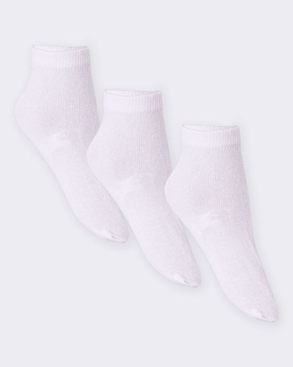 Kit 3 Pares De Meia Infantil Cano Médio Branca 22 A 25