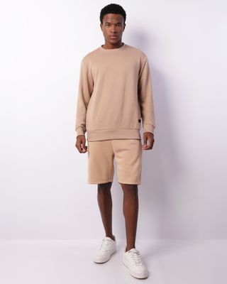 Shorts-Sm01-Moletom-Bolso-Selado-Bege---Bege