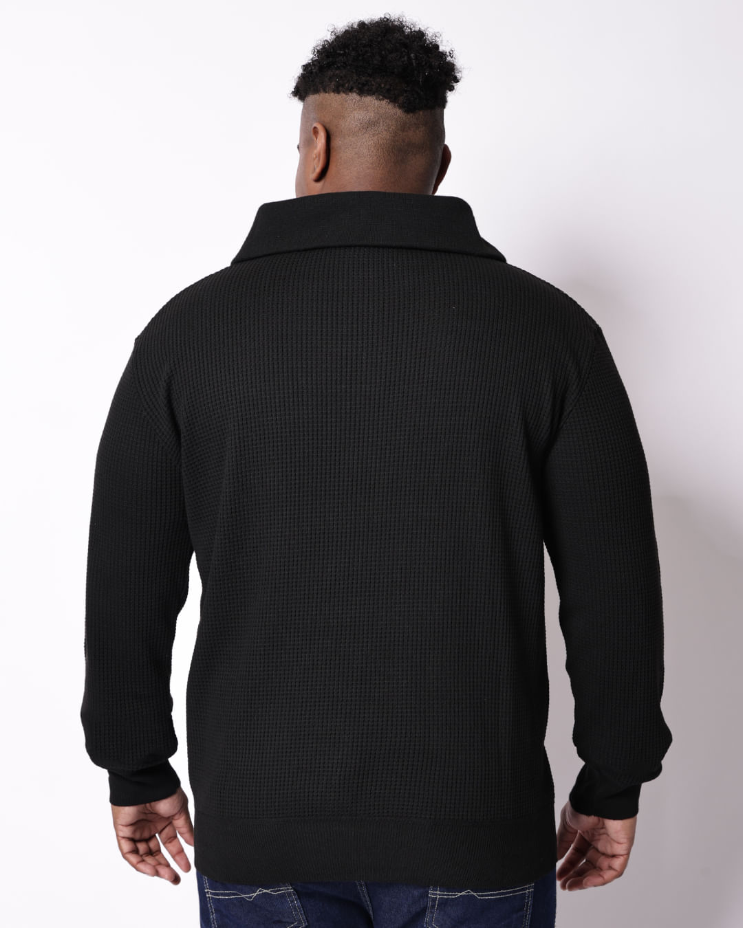 Tricot-7w-Drs-013-Half-Zip-Preto-Plus---Preto