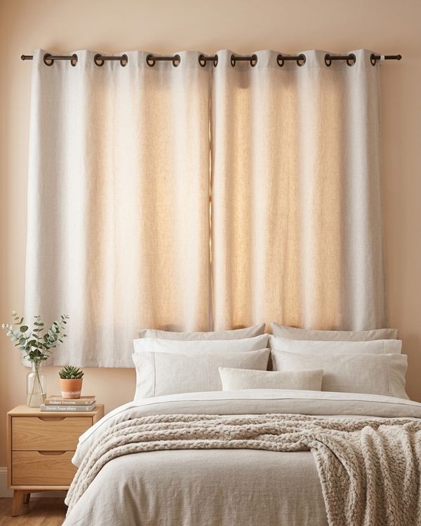 Cortina Bella Janela Rústica 2,60cm x 1,70cm Off White UN