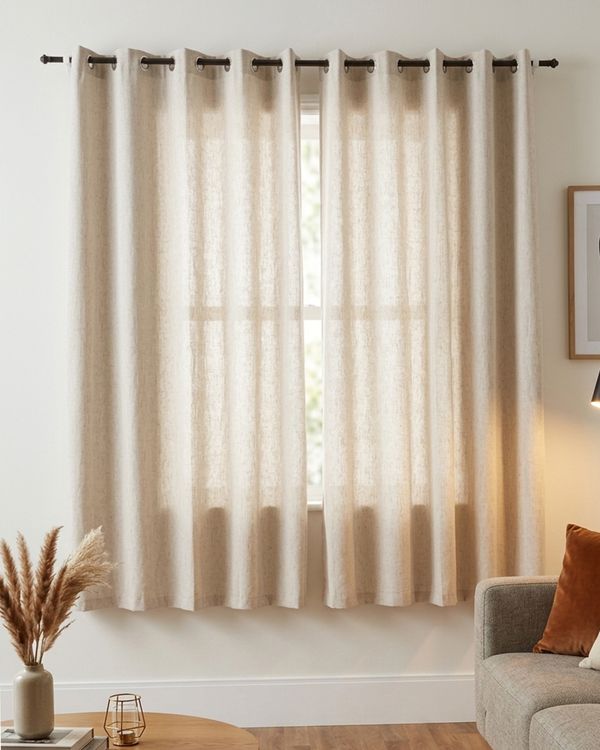Cortina Bella Janela Rústica 3,00cm x 2,30cm Off White UN