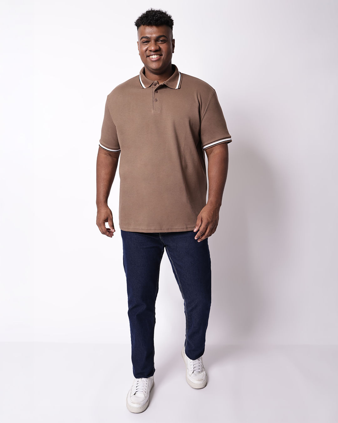 Polo-Trc886-Gola-Retilinea-Beg-Plus---Bege