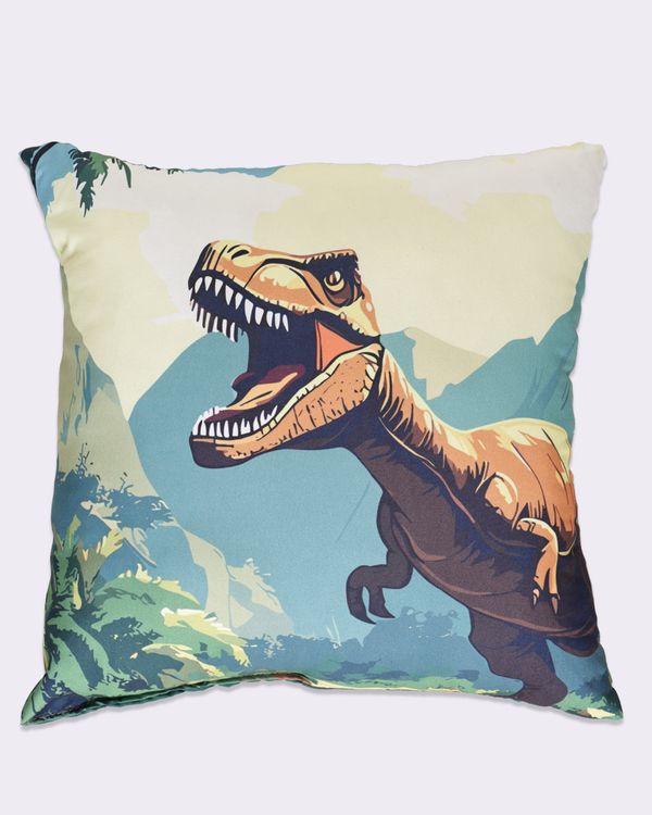 Almofada Infantil 40cm x 40cm Estampada Dino Adventure Verde UN