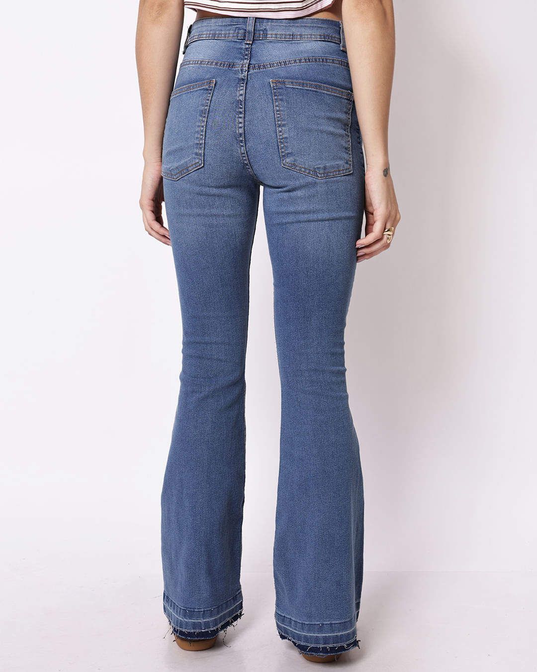 Calca-Jeans-Flare-Azm-Barra-Desf---Jeans-Blue