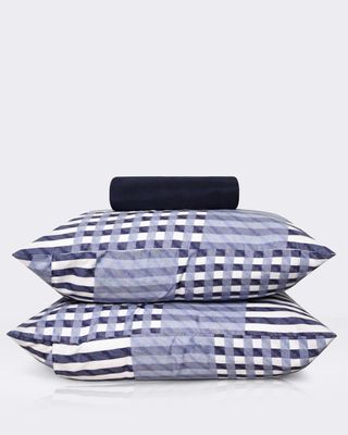 Jg-Cama-Cs-Basic-3-Pcs-30cm-Estampado---Marinho-Xadrez