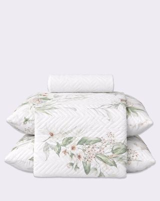 Kit-Colcha-Cs-Portat-Cabas-Ultrasonica---Floral-Verde