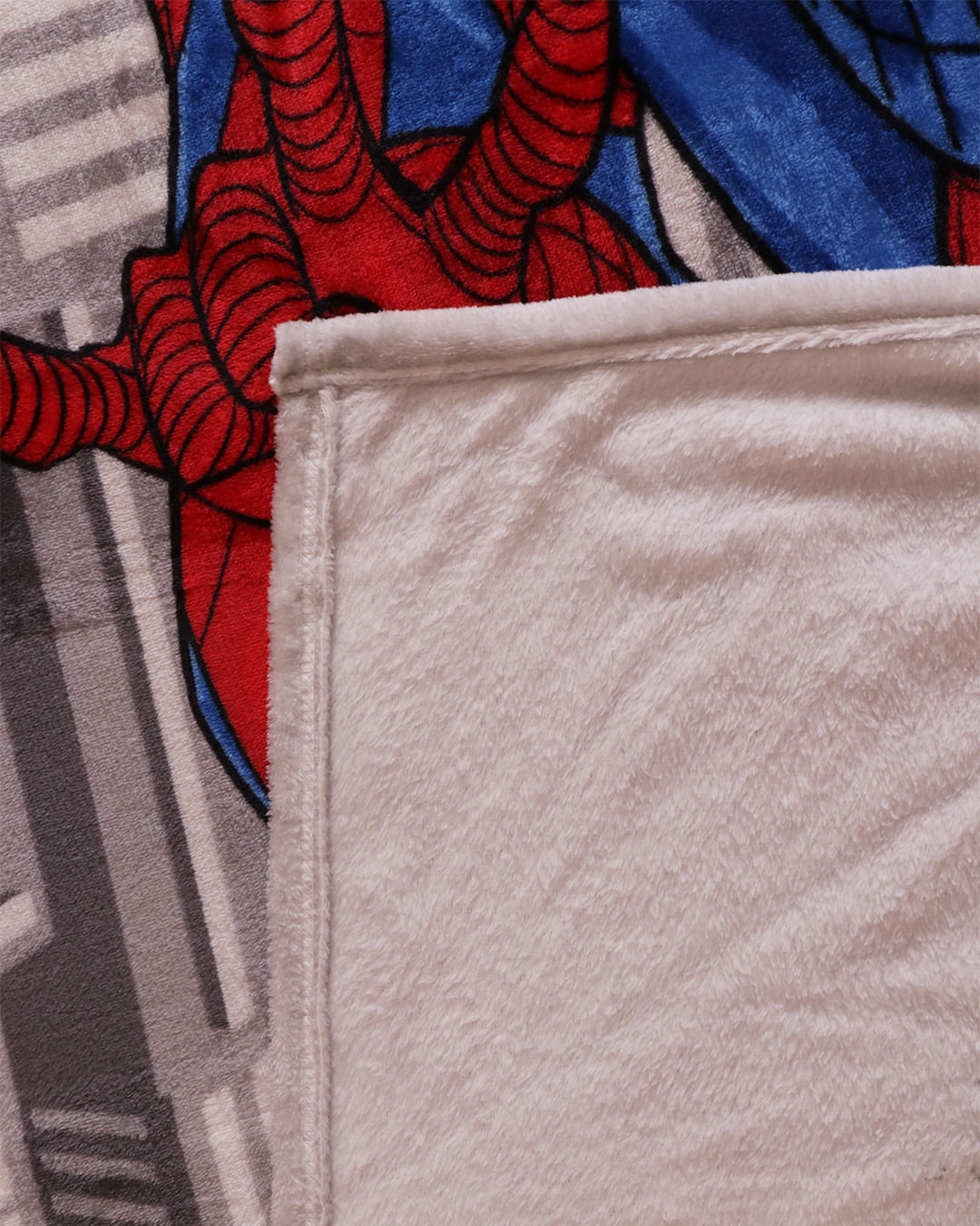 Manta-Solteiro-Flannel-Spider-Man-Super---Cinza