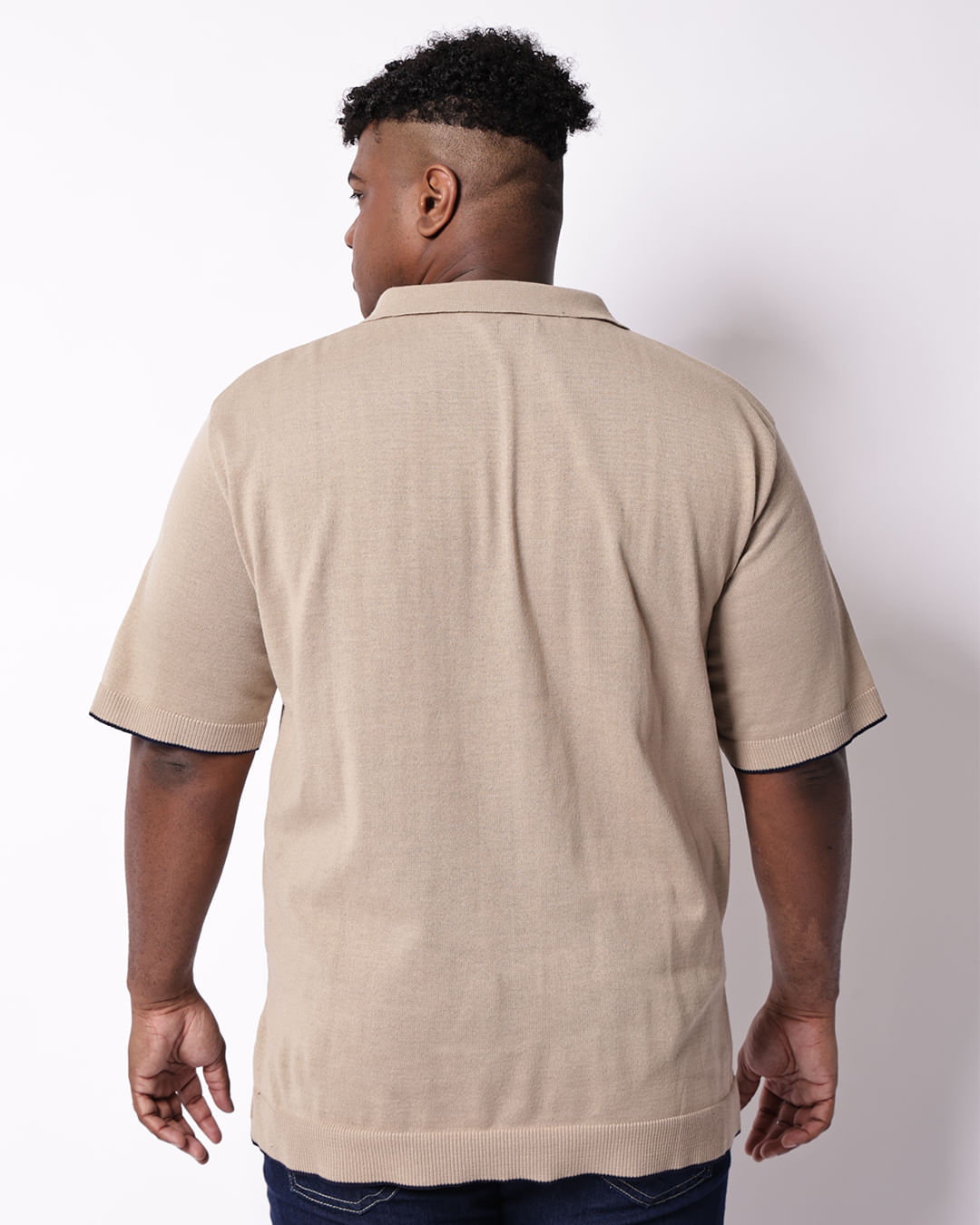 Polo-003-Tricot-Clistra-Beg-Plus---Bege