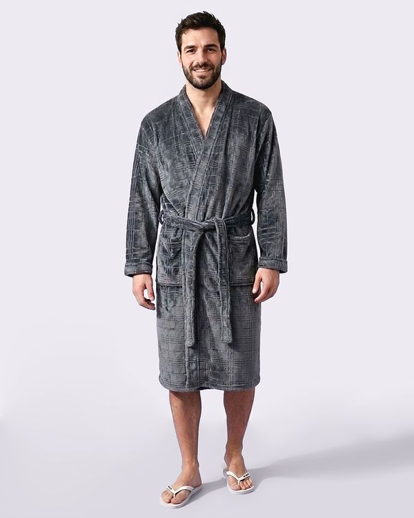 Roupão Unissex Kimono Atlântica Plush Texturizado Verde P