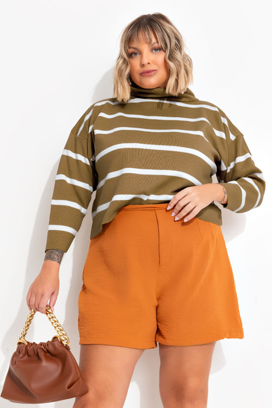 Blusa em Tricô Bege G