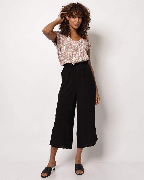 Calça Feminina Pantacourt Viscose Preta M