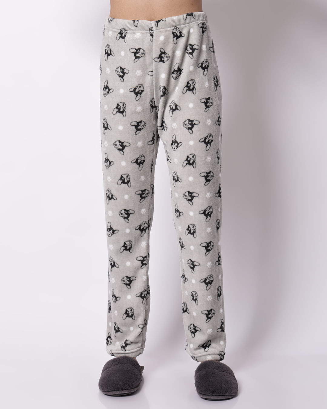 Pijama-Longo-Soft-Cachorro---Cinza