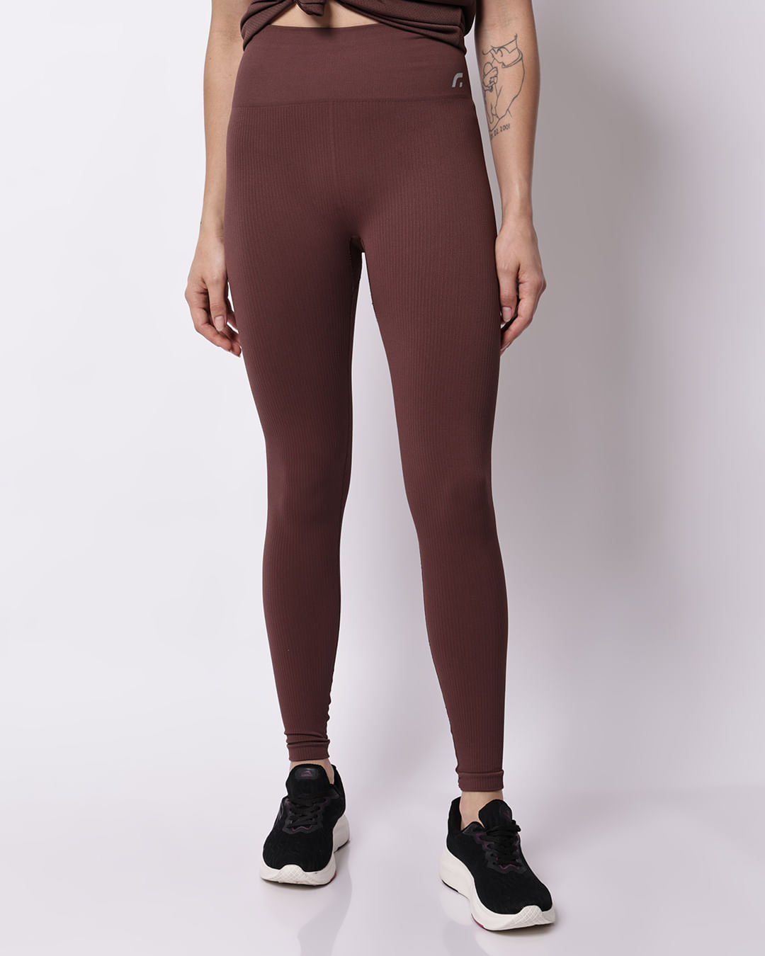 Legging-10526-Canelado-Seamless-Marrom---Marrom