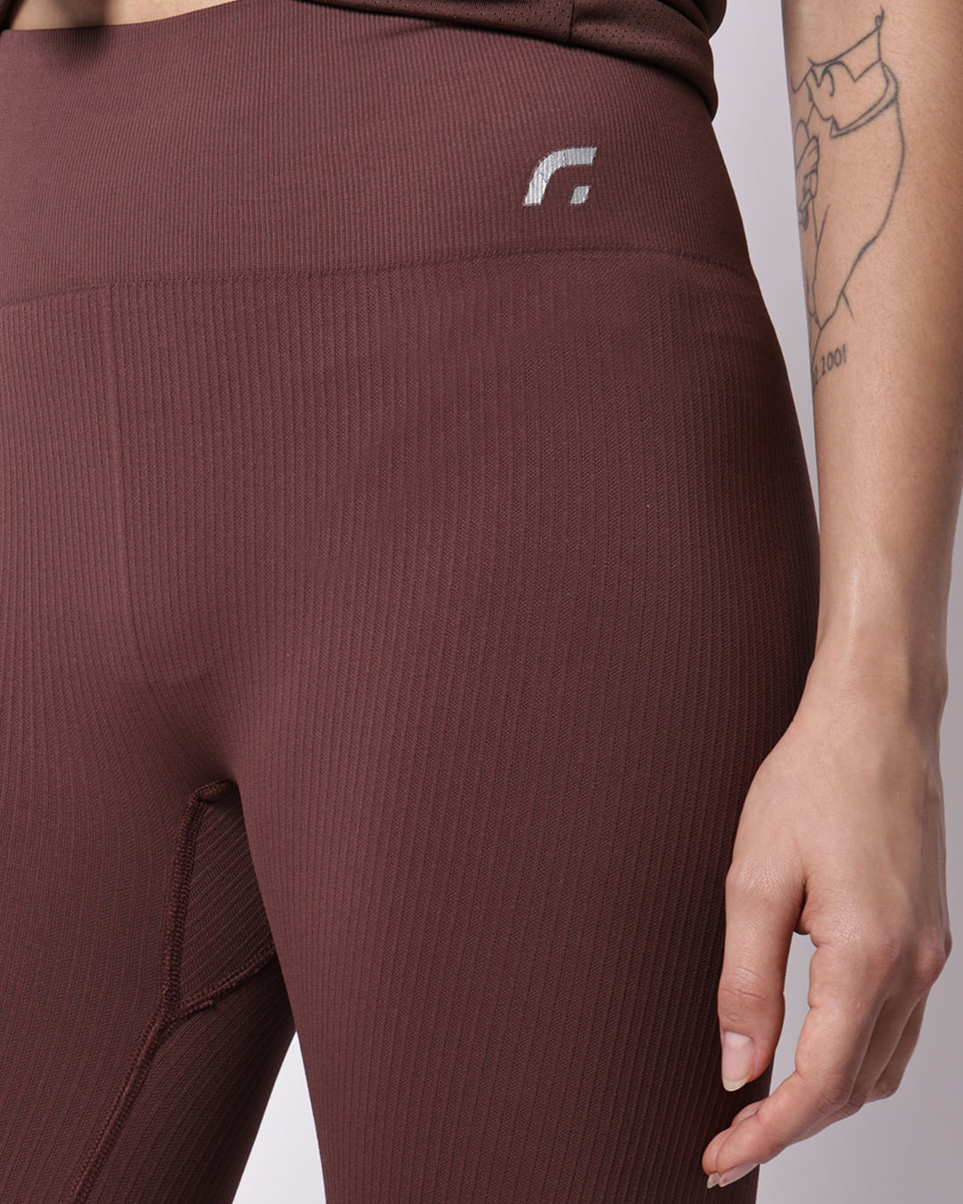 Legging-10526-Canelado-Seamless-Marrom---Marrom