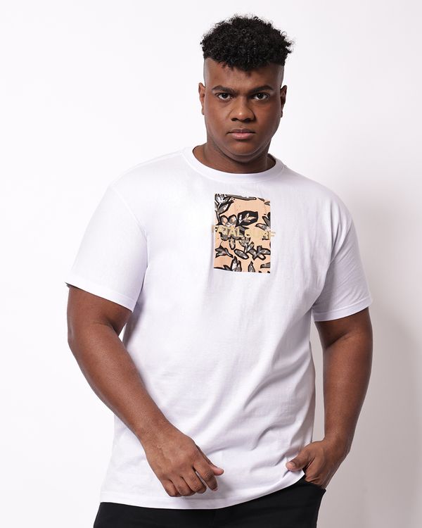Camiseta Plus Size Masculina Algodão Fatal Branco G1
