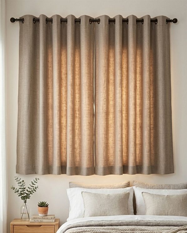 Cortina Corta Luz 200cm x 140cm Eddi Casa Bege UN