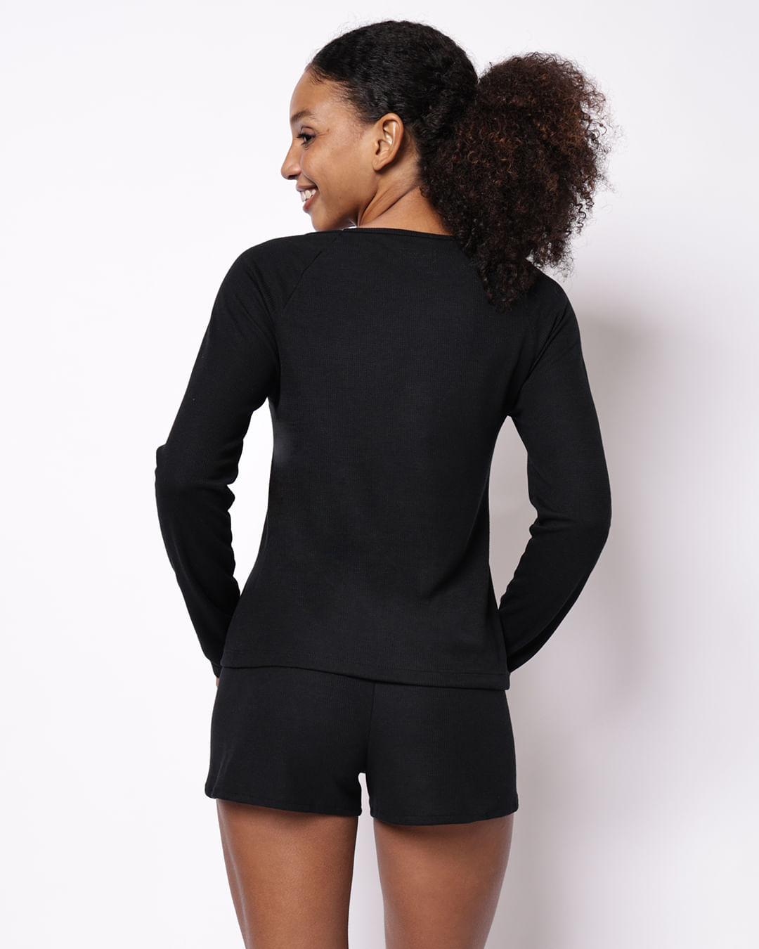 Pij-Ml-E-Short-Waffle-Preto---Preto