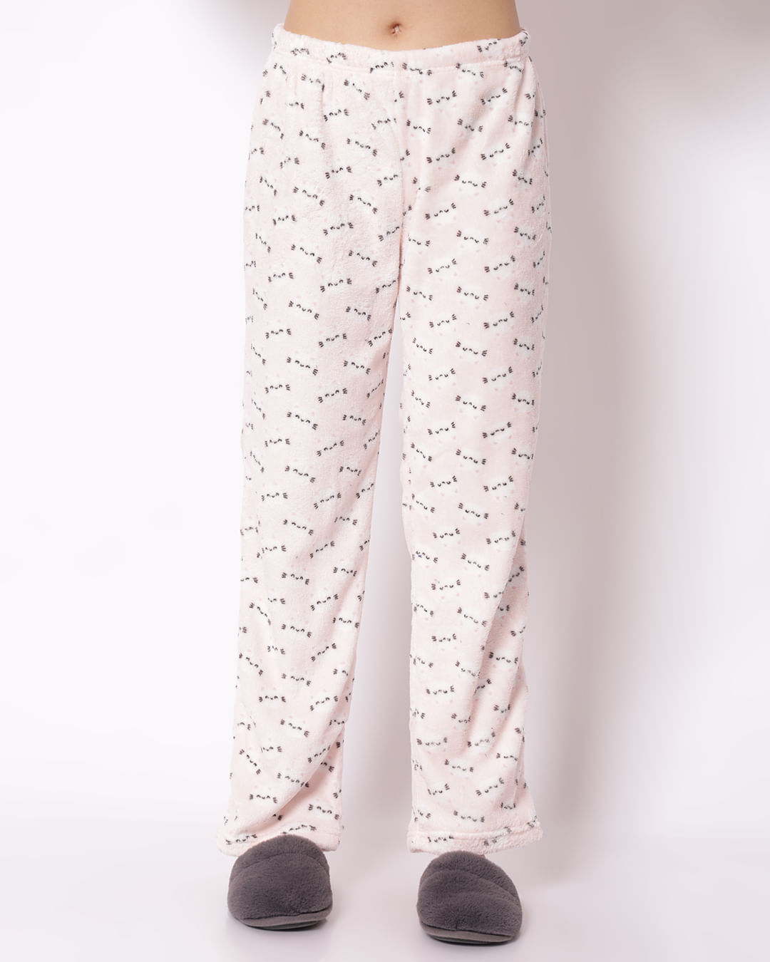 Pijama-Longo-Soft-Gatos---Rosa