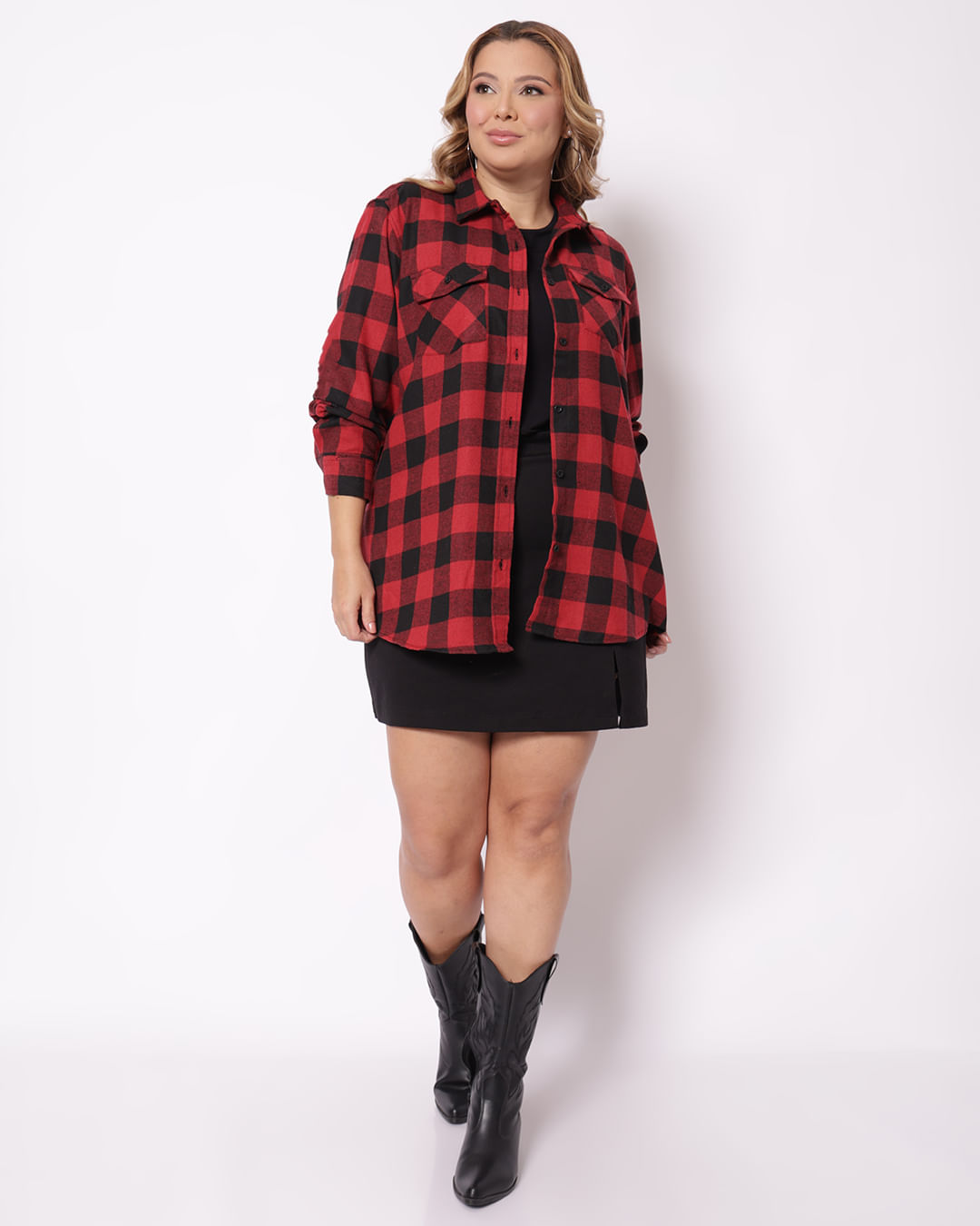 Camisa-Xadrez-Pl002-Ml---Vermelho