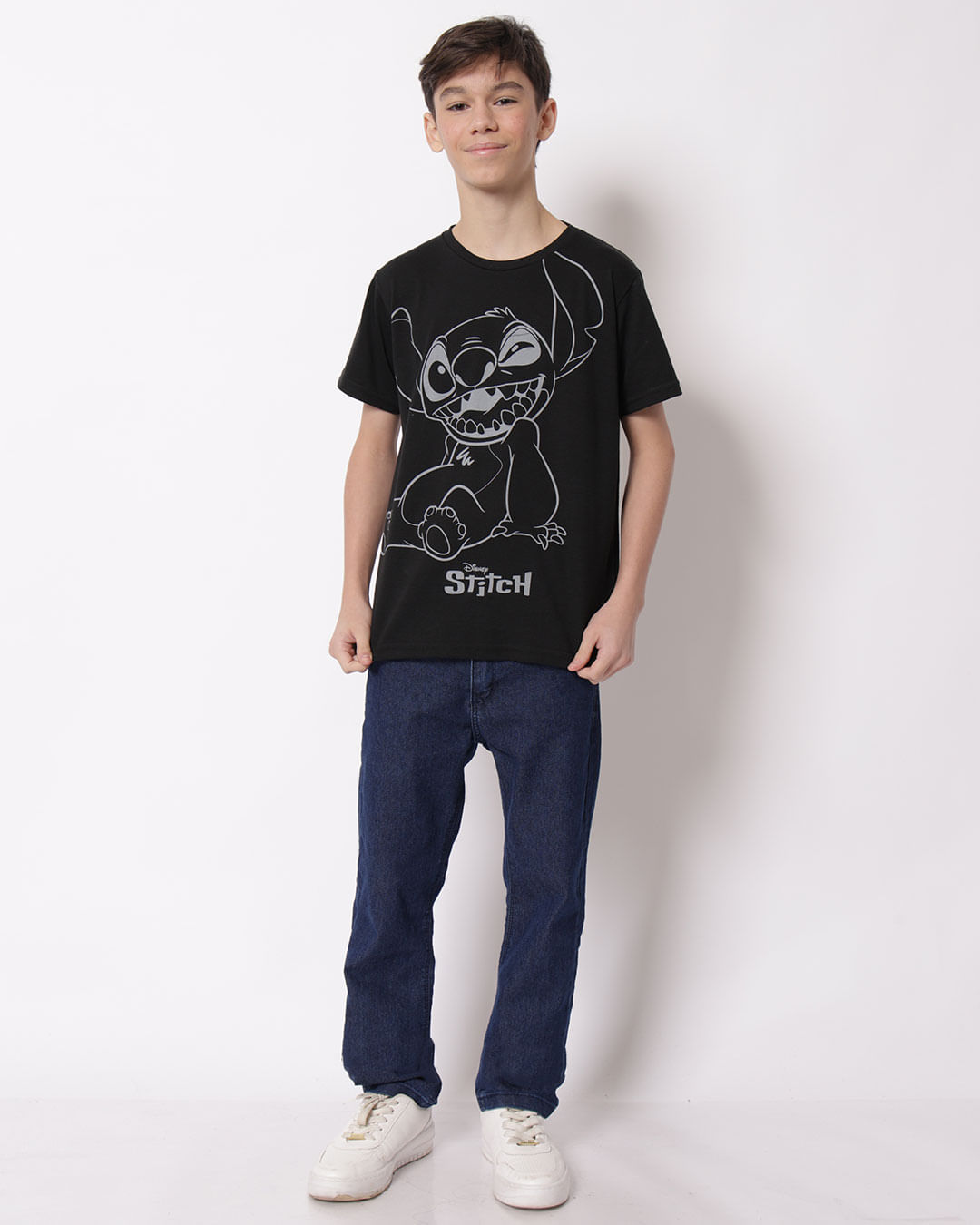 Camiseta--T44198-Mc-M-1016-Stitch-Text---Preto