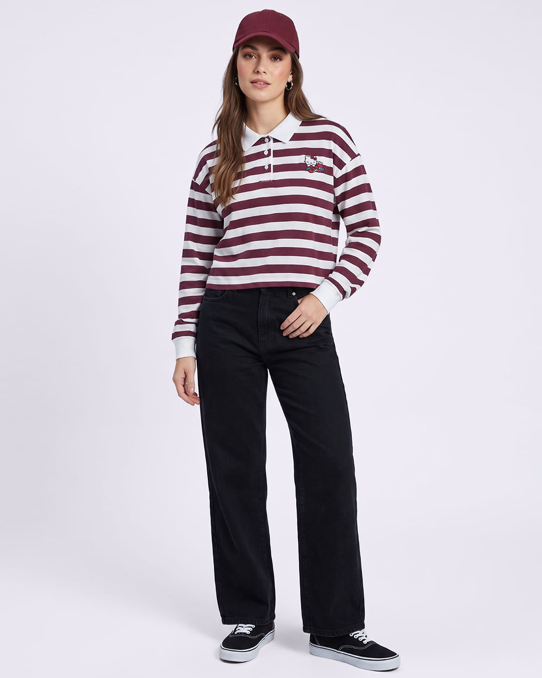 Blusa-Polo-Ml-Listras-H-Kitty-1301360---Vinho
