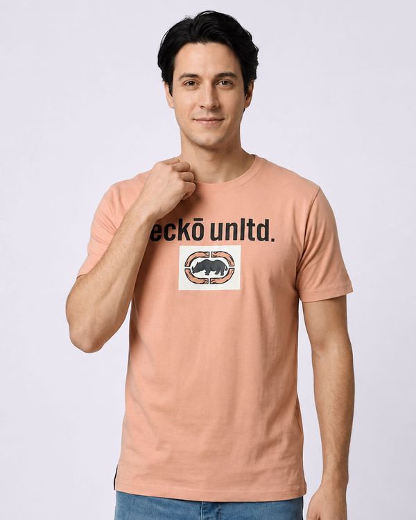 Camiseta Masculina Ecko Algodão Manga Curta Rosa XGG
