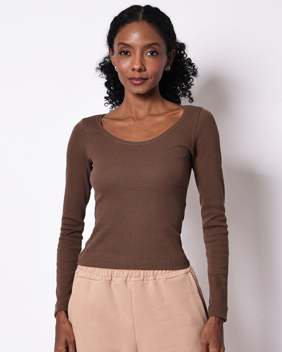 Blusa-A2153-Manga-Longa-Canelada---Marrom