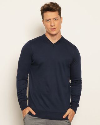Tricot-Rep074-Gola-V-Mar---Marinho