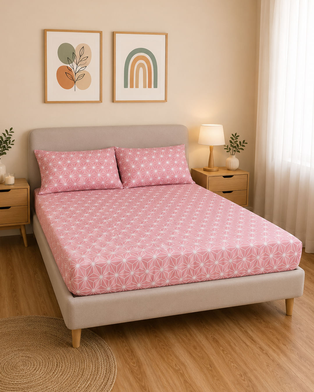 Jg-Cama-Cs-Basic-3-Pcs-30cm-Estampado---Rosa-Medio