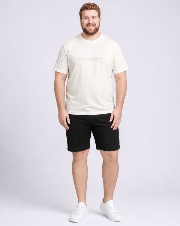 Bermuda Jeans Plus Size Reta Preta 44