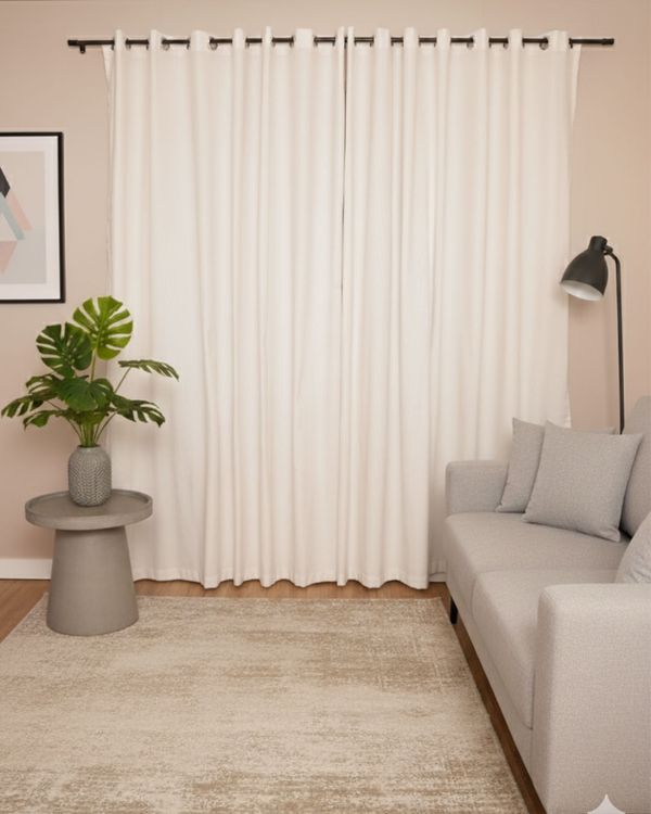 Cortina Bella Janela Duplex 400cm x 250cm Flamê Off White UN