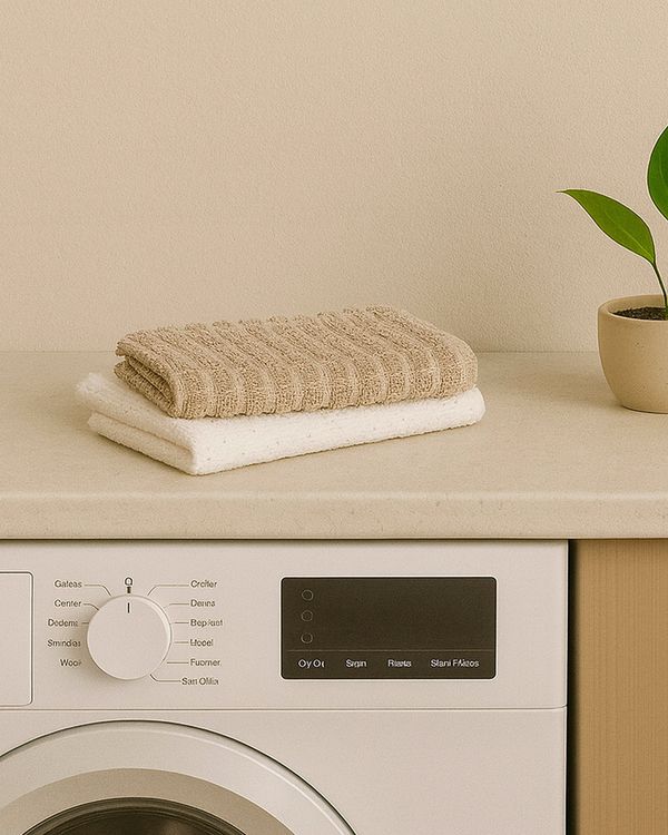 Kit 2 Panos Microfibra 45cm x 55cm Bege e Branco UN