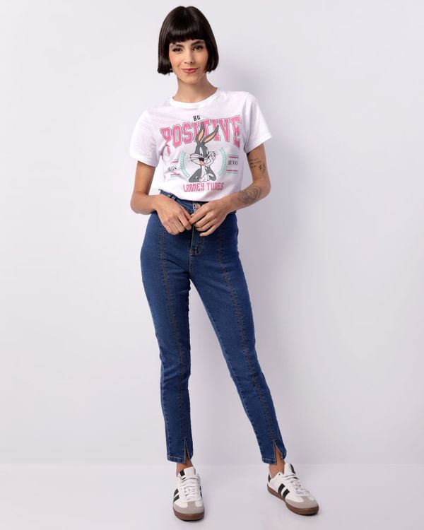 Calça Jeans Feminina Sawary Cigarrete Azul 46