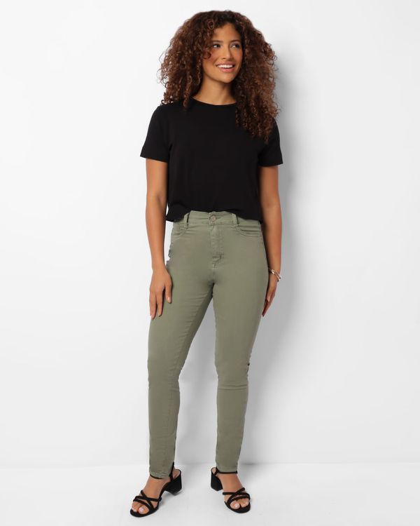 Calça Sarja Feminina Sawary Hot Pants Verde 42