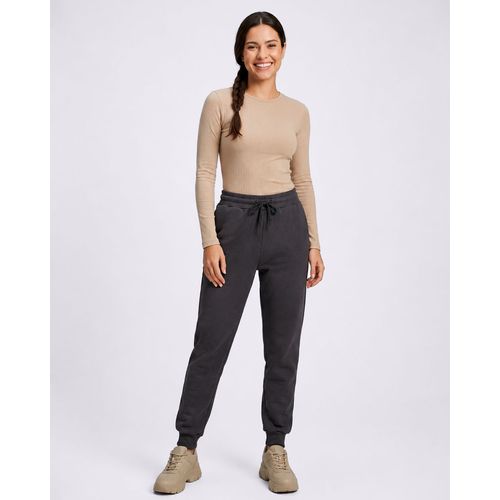Calça Moletom Feminina Jogger com Bolso Cinza