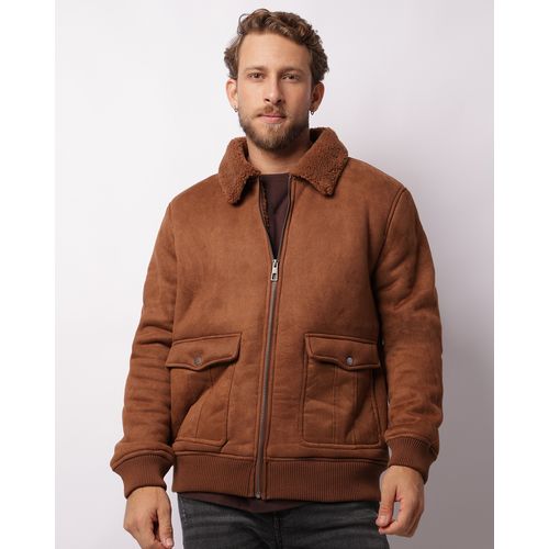 Jaqueta Masculina Suede Peluciada Marrom