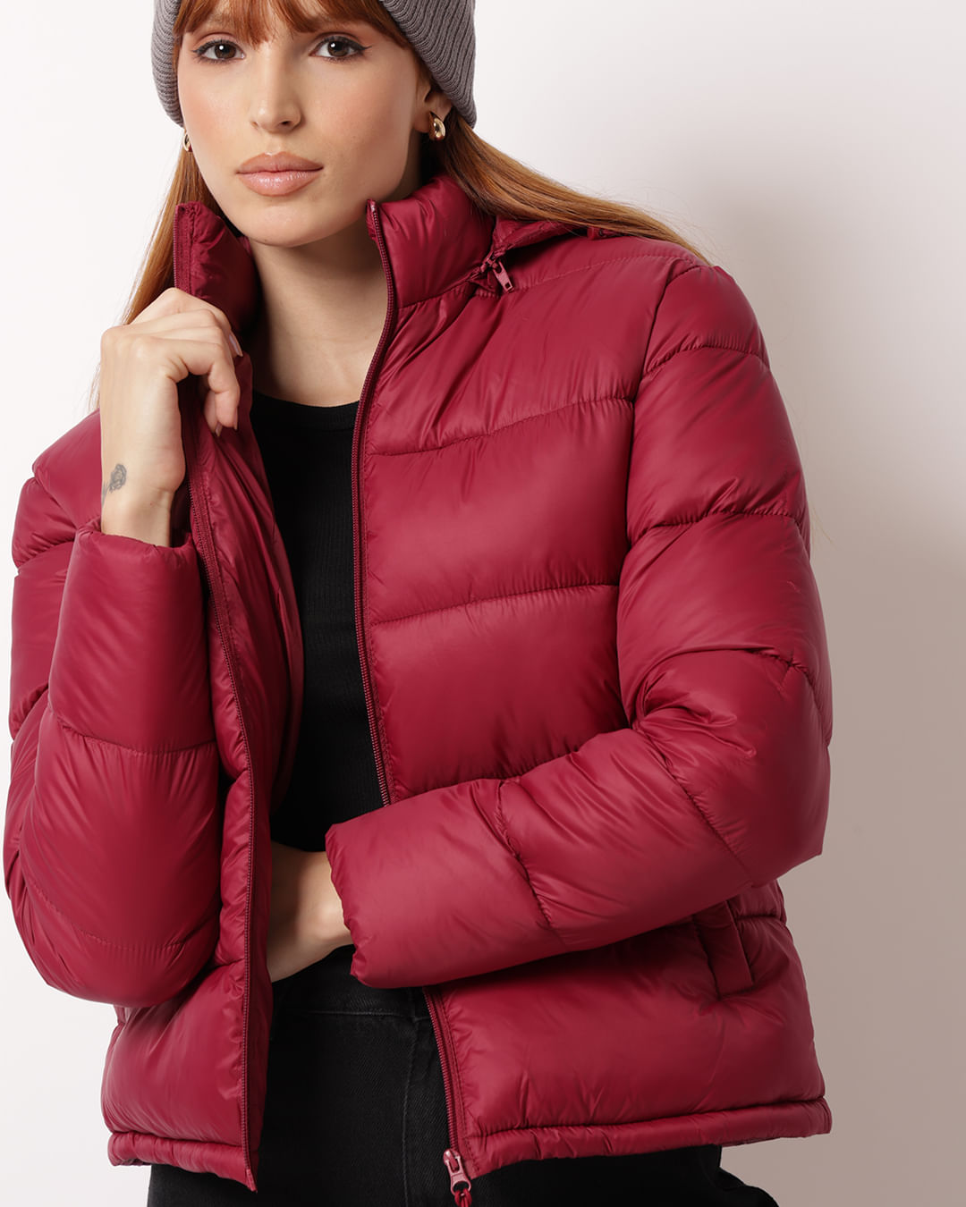 Jaqueta -Ju622-Puffer-Box-Pgg-Verm---Vermelho
