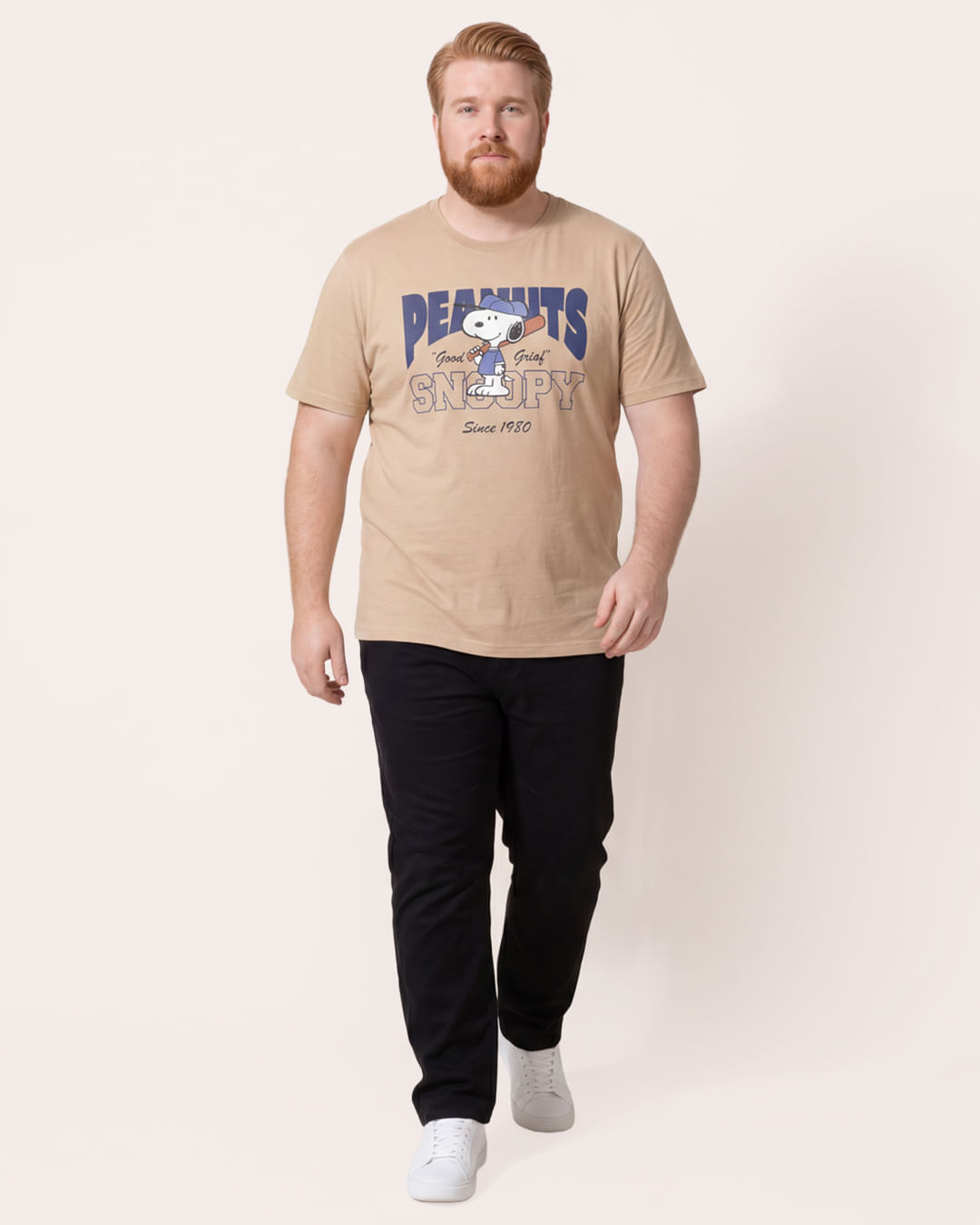 Camiseta-E4647-Snoopy-Beg-Plus---Bege