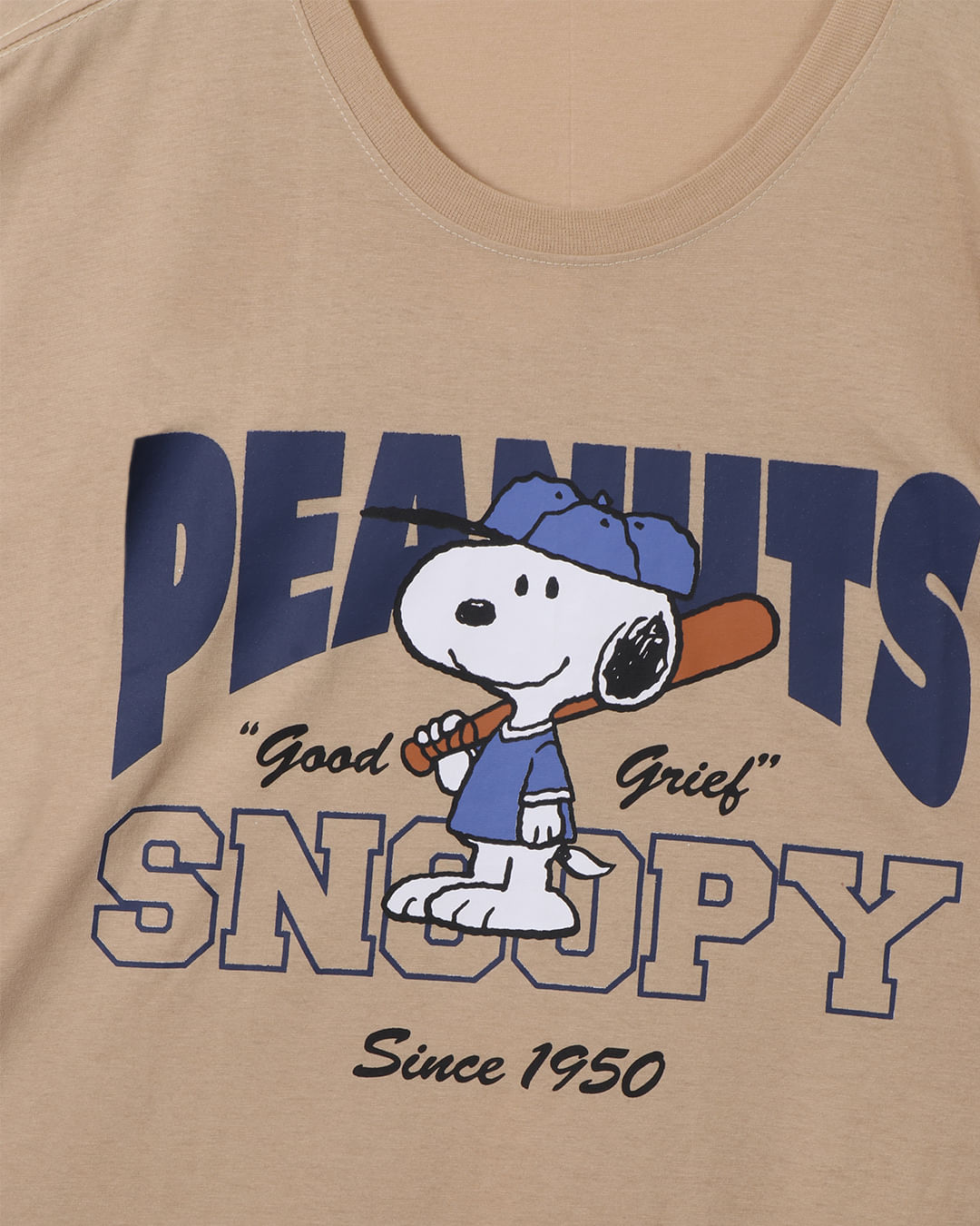 Camiseta-E4647-Snoopy-Beg-Plus---Bege